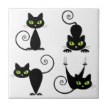 Mischievous kitties tile<br><div class="desc">Mischievous kitties design</div>