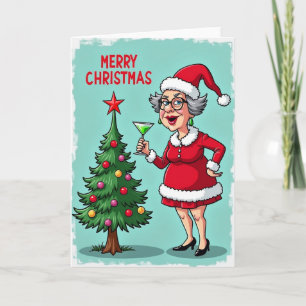 Mischievous Lady Christmas Card