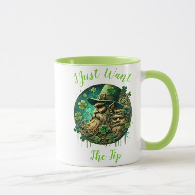 Mischievous Leprechaun Savouring A Pint Mug (Right)