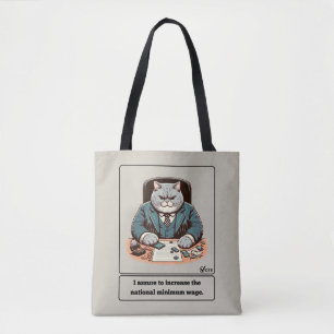 Mischievous Meows: The Crafty Cat Politician Tote Bag