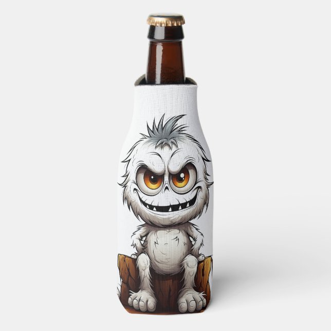 "Mischievous Monster Beer Bottle Cooler" Cooler (Bottle Front)