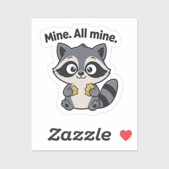 Mischievous Raccoon Meme Cartoon Sticker (Sheet)