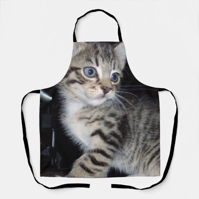 Mischievous Tabby Kitten,  Apron (Front)