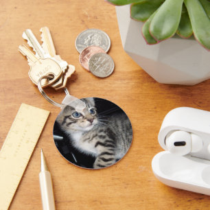 Mischievous Tabby Kitten, Key Ring