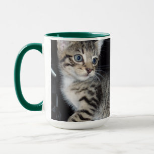 Mischievous Tabby Kitten, Mug