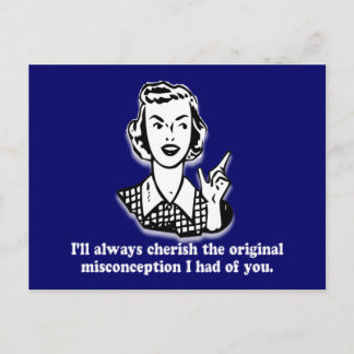 Misconception - Sarcastic Humour Postcard