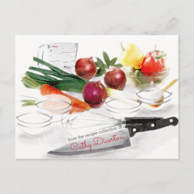 mise en place food kitchen cooking recipe card (Front)