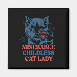 Miserable Childless Cat Ladies For Kamala Harris 2 Magnet