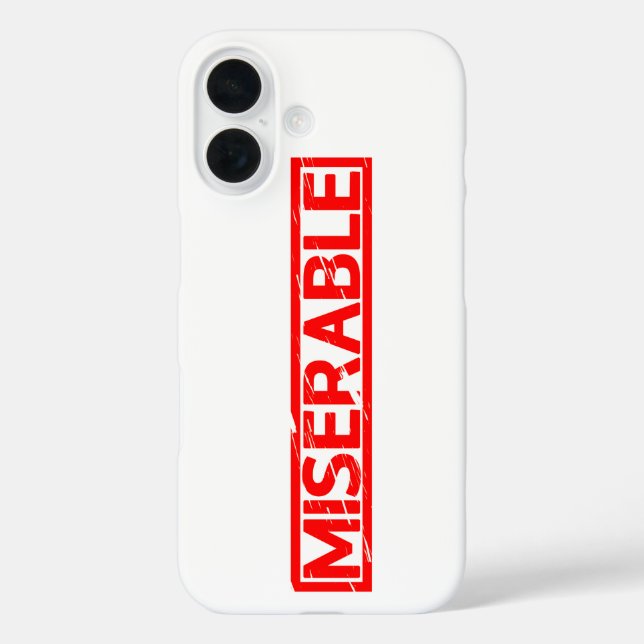 Miserable Stamp Case-Mate iPhone Case (Back)
