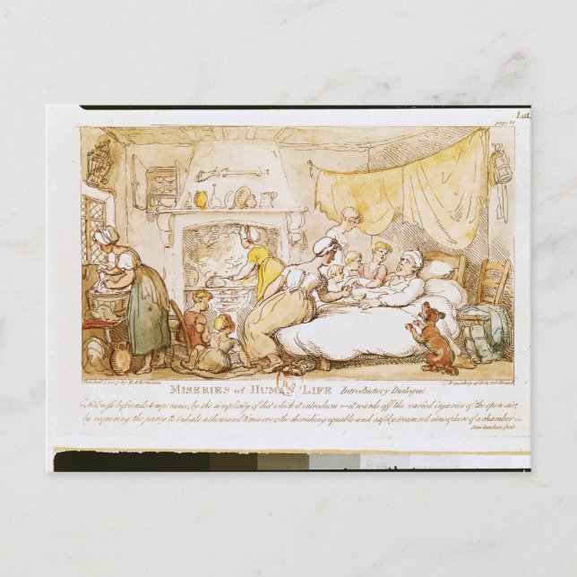 Miseries of Human Life: Introductory Dialogue Postcard (Front)