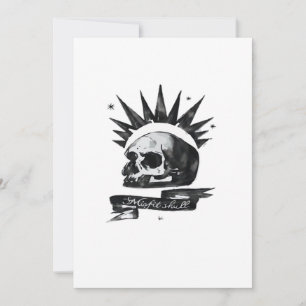 Misfit Skull Creative Character AFlat Holiday Card