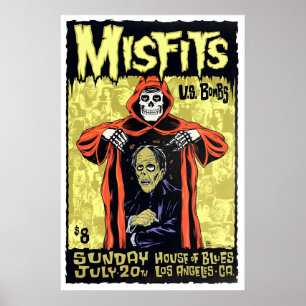 Misfits REPRODUCTION Gig Poster Matte  Art Print