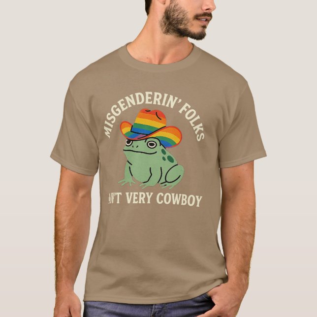 Misgendering folks ain't cowboy - LGBTQ Classic T-Shirt (Front)