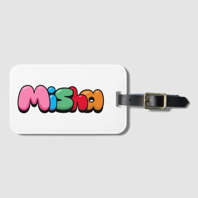 Misha Luggage Tag (Front Horizontal)