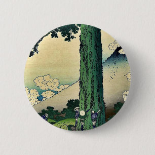 Mishima Pass in Kai Province,by Katsushika,Hokusai 6 Cm Round Badge