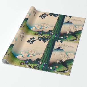 Mishima Pass in Kai Province by Katsushika Hokusai Wrapping Paper