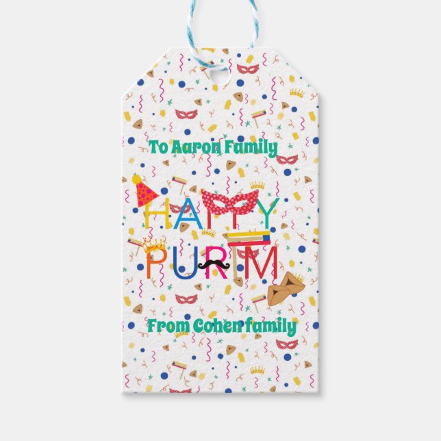 Mishloah manut personalised  gift tags (Front)