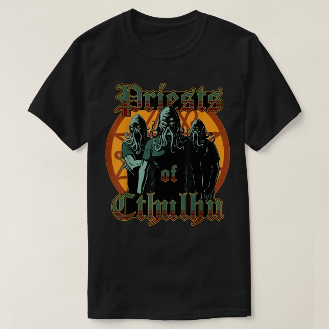 Miskatonic Cthulhu Great Rock Cosmic Rock Death Me T-Shirt (Design Front)