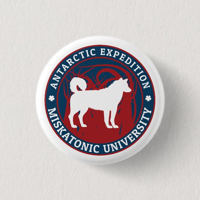 Miskatonic University Antarctic Expedition 3 Cm Round Badge (Front)
