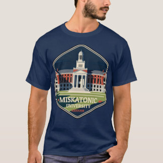 Miskatonic University Arkham Vintage Travel Badge T-Shirt