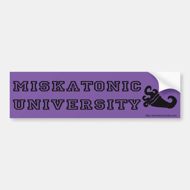 MISKATONIC UNIVERSITY Bumper Sticker (Front)