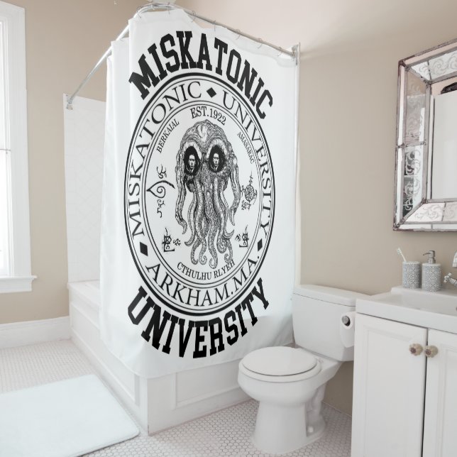 Miskatonic University CTHULHU HP LOVECRAFT SC Shower Curtain (In Situ)