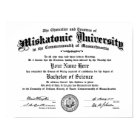 Miskatonic University Diploma -- Type in Your Name