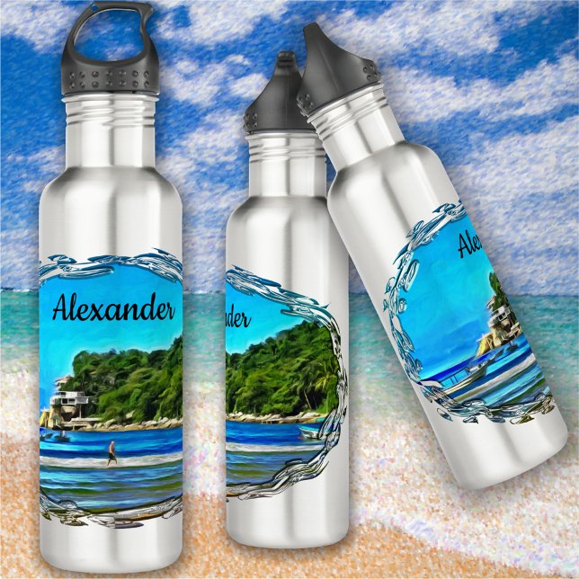 Mismaloya Fishing Boats 0346  710 Ml Water Bottle (Creator Uploaded)