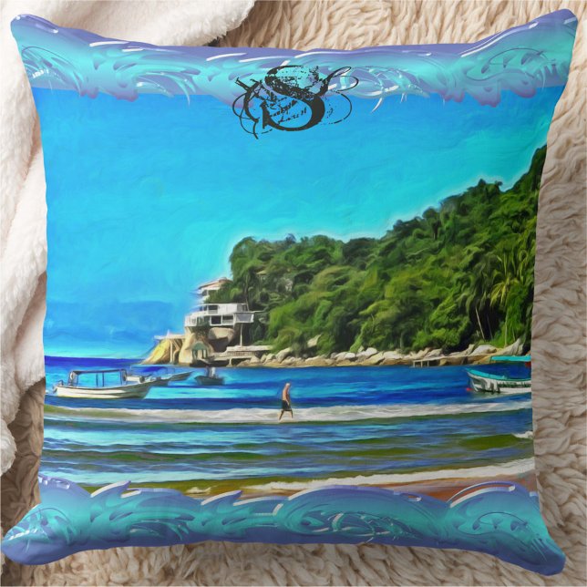 Mismaloya Fishing Boats 0346 Cushion (Creator Uploaded)