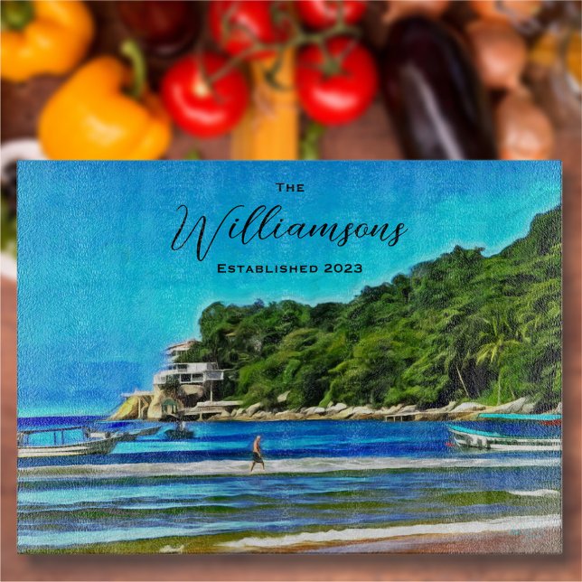 Mismaloya Fishing Boats 0346 Cutting Board (Creator Uploaded)