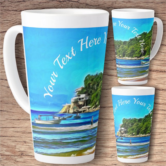 Mismaloya Fishing Boats 0346 Latte Mug (Creator Uploaded)