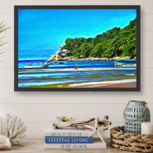 Mismaloya Mexico Fishing Boats 0346 Art Print