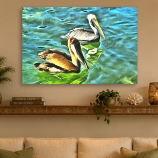 Mismaloya Mexico Pelicans Mexico 0329 Art Canvas Print
