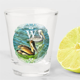Mismaloya Pelicans 0329 Shot Glass