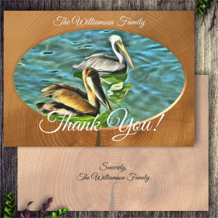 Mismaloya Pelicans Thank You 0329 Card