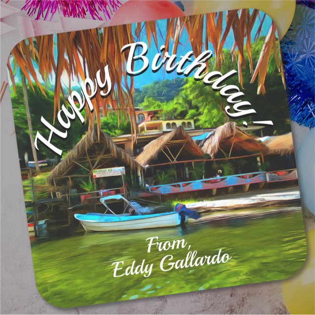 Mismaloya River Birthday 0331 Square Sticker (Creator Uploaded)