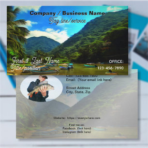 Mismaloya River Fishing Boats 0344 Business Card