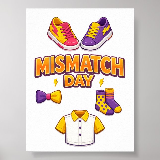 Mismatch Day Printable Poster Digital Download (Front)