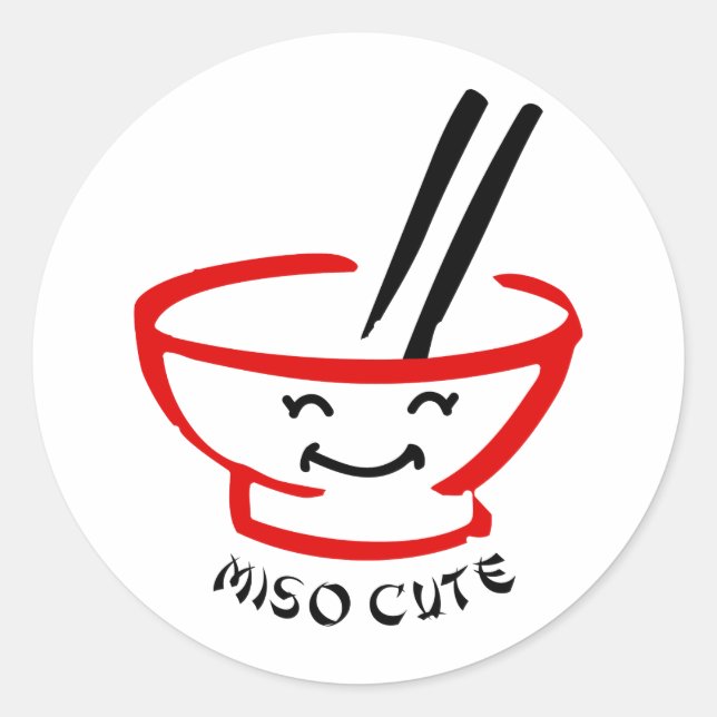 Miso Cute Classic Round Sticker (Front)