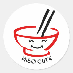 Miso Cute Classic Round Sticker