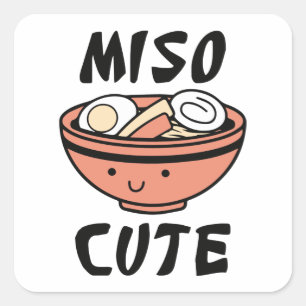 Miso Cute Square Sticker