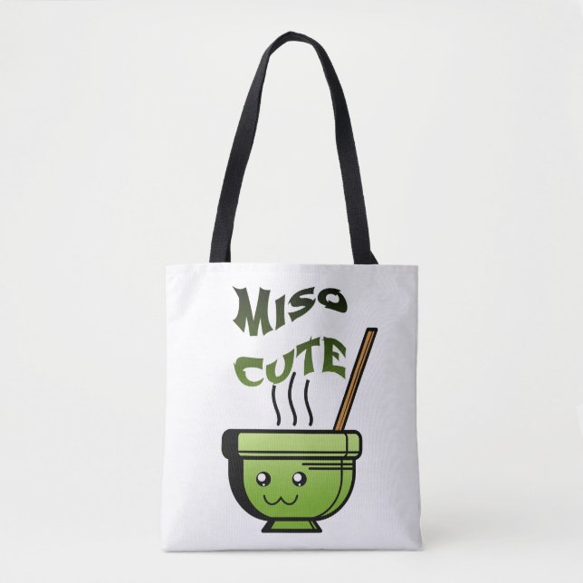 Miso Cute Vegan Humour Tote Bag (Front)