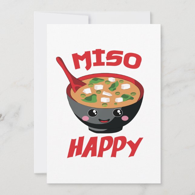 Miso Happy Funny Food Kawaii (Front)
