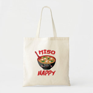 Miso Happy Funny Food Kawaii Tote Bag
