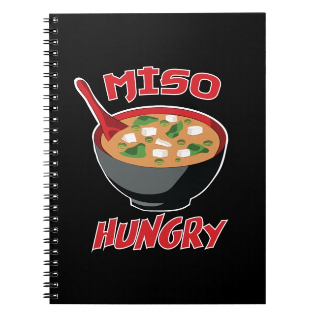 Miso Hungry Funny Food Kawaii Notebook (Front)