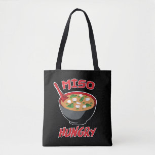 Miso Hungry Funny Food Kawaii Tote Bag