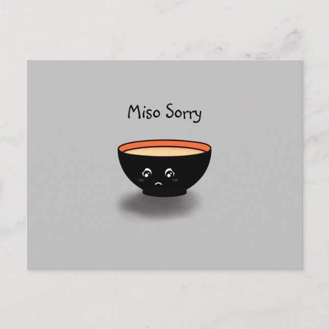 "Miso Sorry" Apology Card (Front)