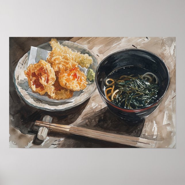Miso Soup and Tempura Poster (Front)