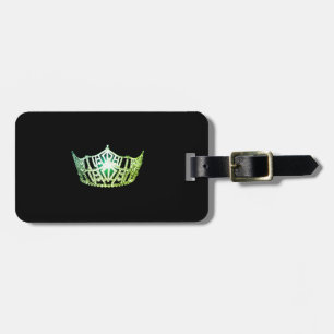 Miss America Apple Green Crown Luggage Tag