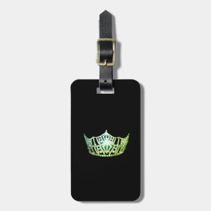 Miss America Apple GRN Crown Luggage Tag-Vertical Tag